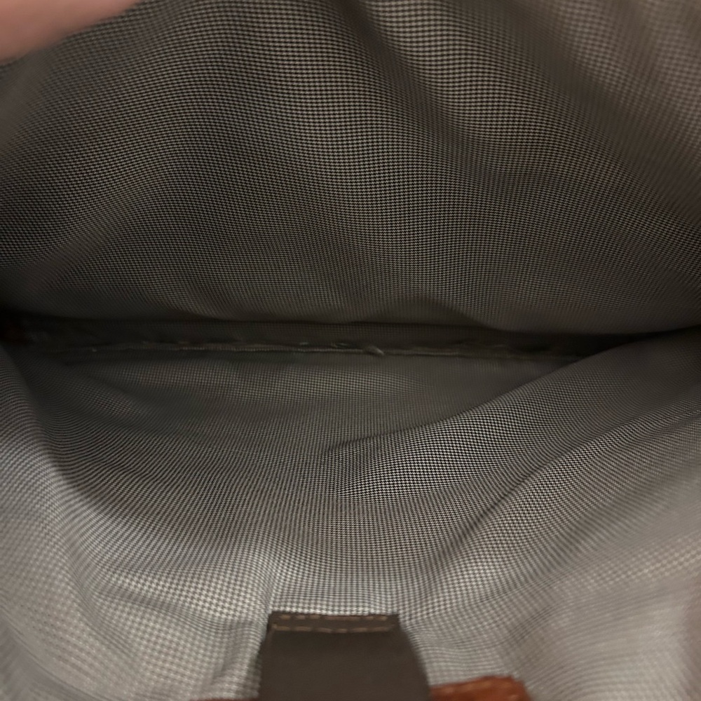 Brown Shoulder Bag with Leather Material and Structured Design - Picture 8 of 13